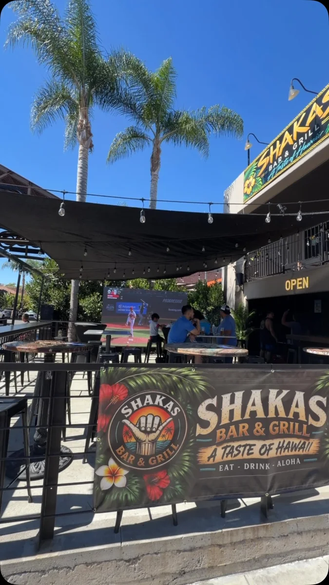 The Shakas patio in Downtown Fullerton