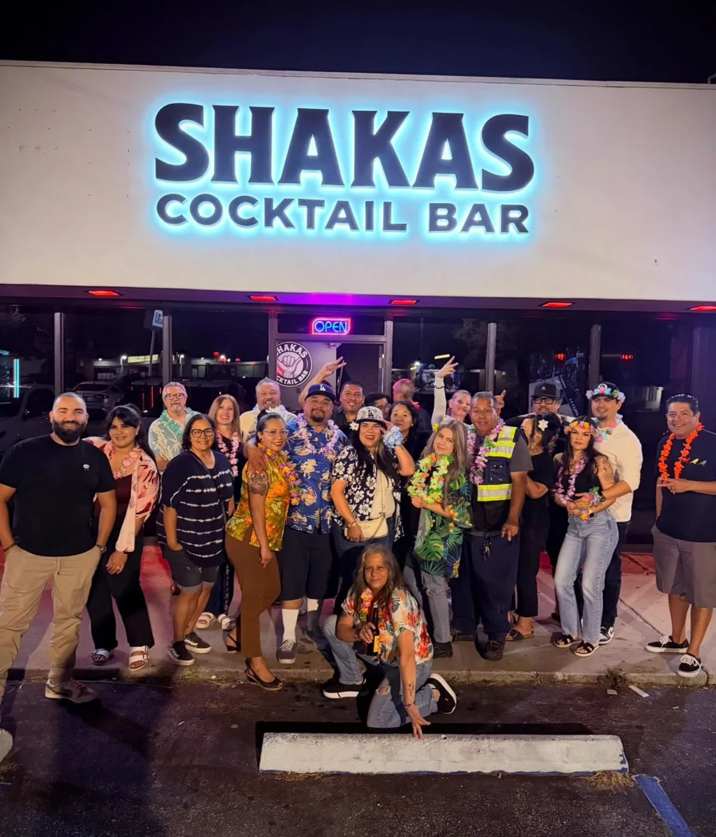 The Shakas community outside the La Habra cocktail bar